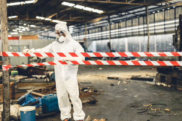 Professional Biohazard Cleanup technician working in Silver Spring, MD
